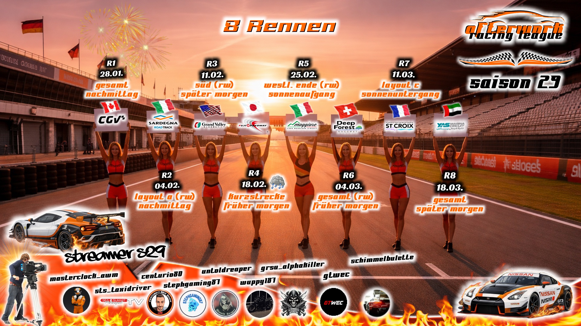 🏁 Saison 29: Ein bunter Mix aus Tradition und neuen Strecken 🏁